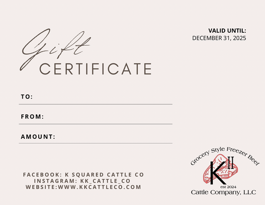 K² Cattle Co Gift Card